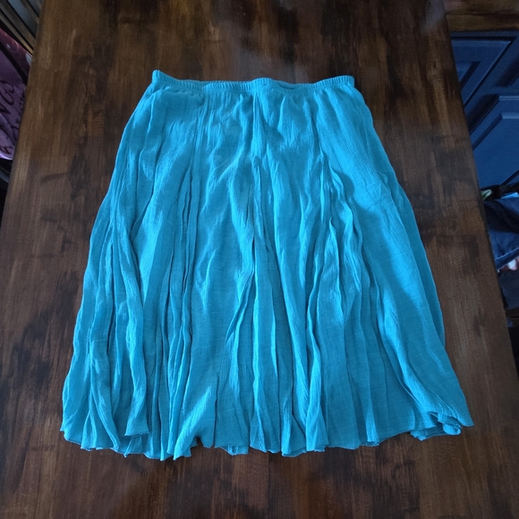 Teal Women's Full Circle Skirt, Western, Fairycore, Cottgecore Size Large - Picture 4 of 4